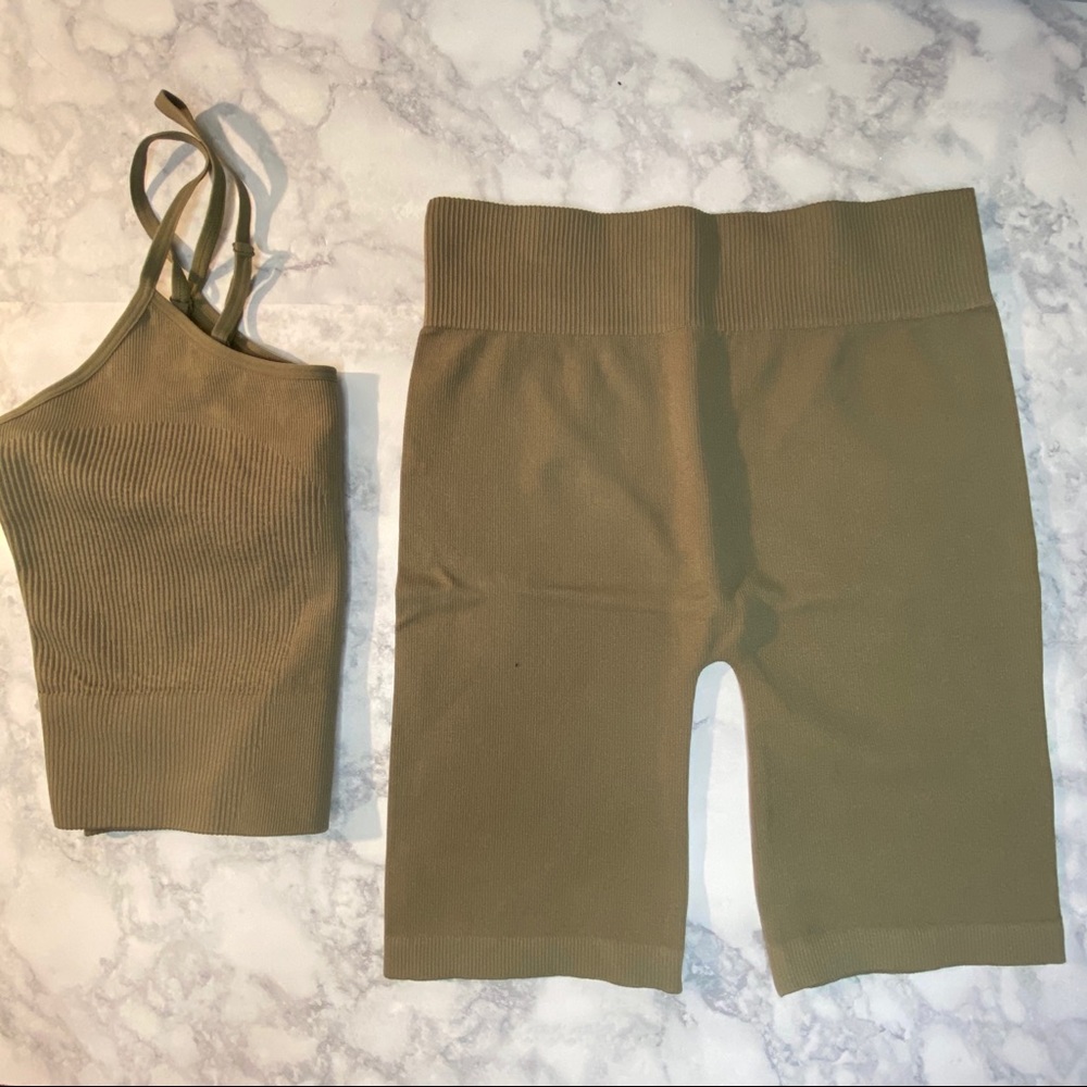 Sage 2 Piece Biker short & Cami Set